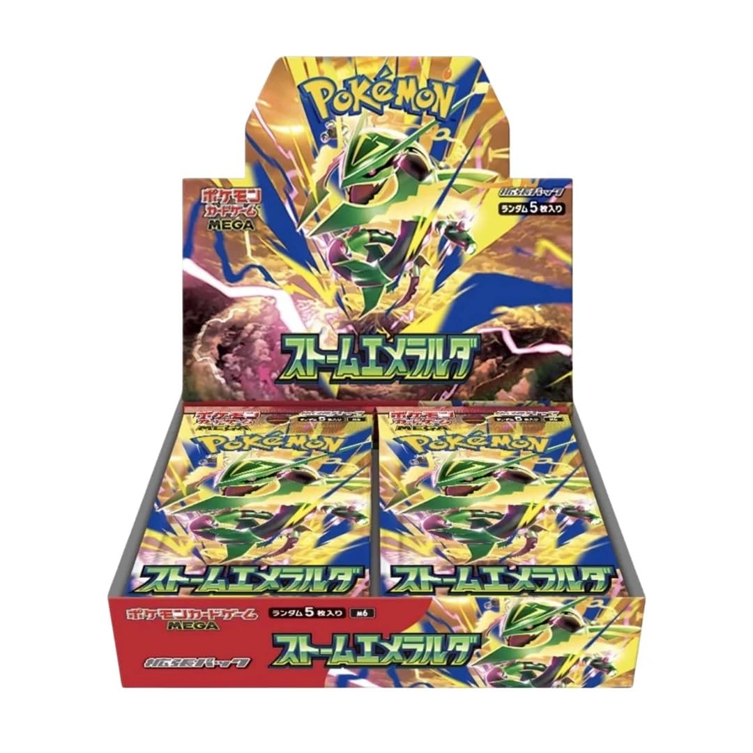 Pokémon Storm Emerald M6 Booster Box 30 Bustine JAP + 100 Sleeves By Baruzcard – Display Carte Pokémon Rayquaza Giapponese