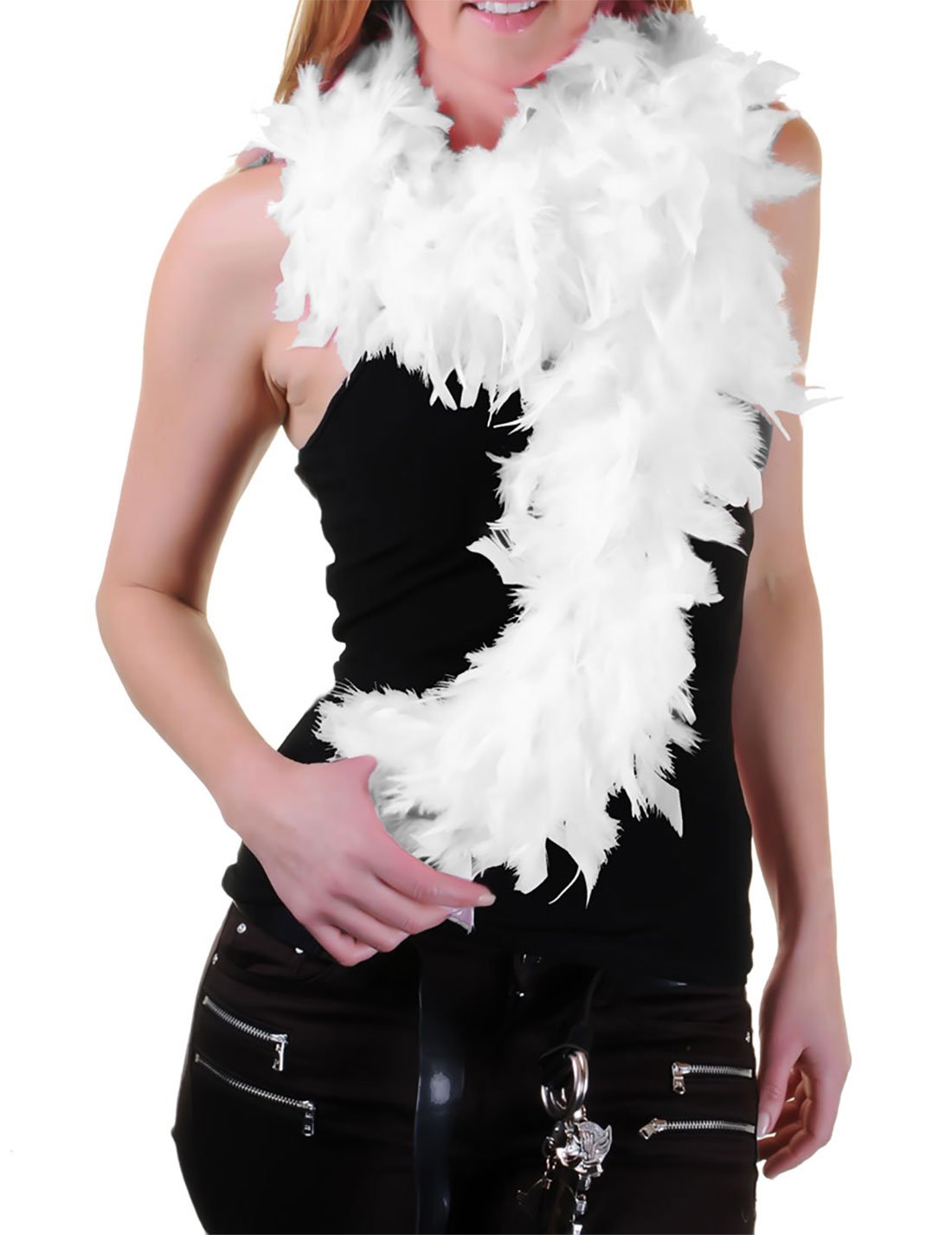 FNA Fashions® 150 cm Feather Boas Great for Hen and Stag (White)