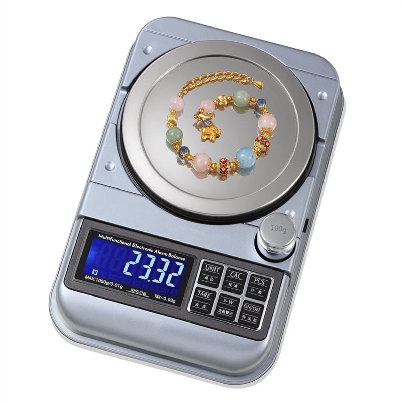 Báscula de Cocina Báscula electrónica Profesional USB, Báscula contadora, Advertencia de Peso, Báscula de Equilibrio, 0,01 g/0,1 g, Báscula para Joyas Accesorios de Cocina