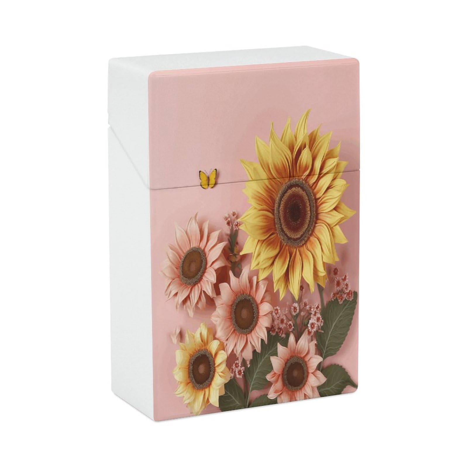 Amazon.com: Plastic Cigarette Case, Big Sunflower on Background Print Easy  Open and Close Portable Cigarette Holder,Ideal for Work, Travel, and  Outdoor Use : Health & Household