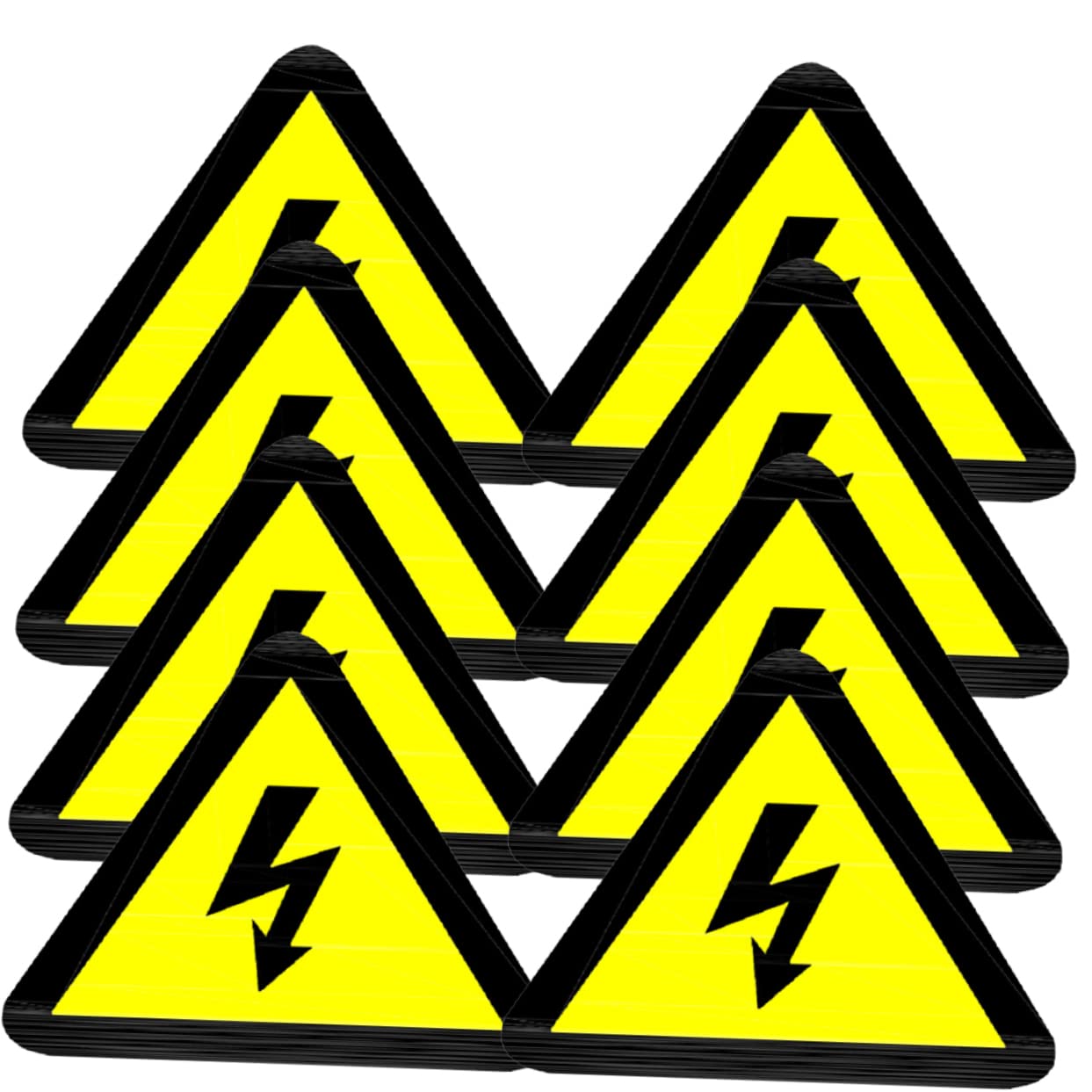 Autocollants D'avertissement Haute Tension Adhésifs Jaunes, 20 Feuilles