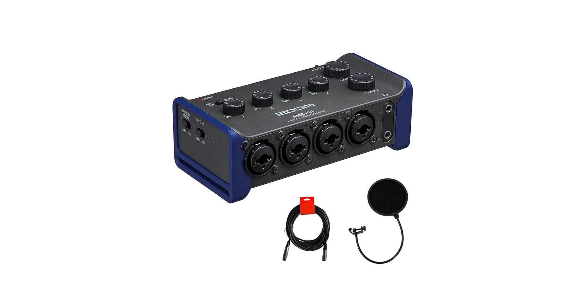 Amazon.com: Zoom AMS-44 4x4 USB-C Audio Interface for Music