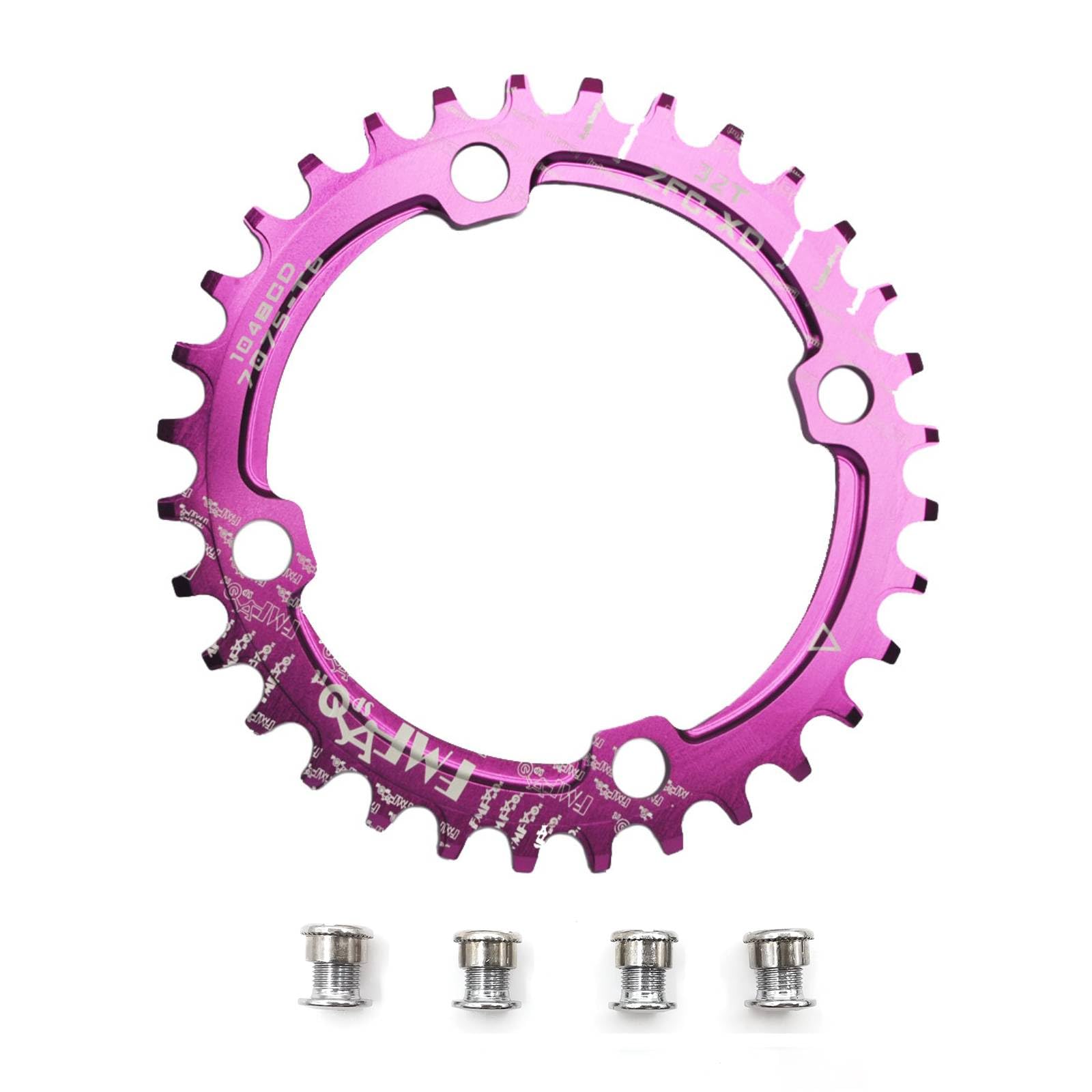UPANBIKE Bike Narrow Wide Chainring 104 BCD Round Shape Single Chain Ring 32T 34T 36T 38T