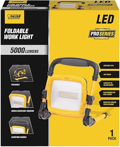 Miniatura 4 de Feit Electric Luz de trabajo LED de 54 W, 5000 lúmenes, luz de inundación ultra brillante, luz de trabajo LED portátil enchufable, clasificación de