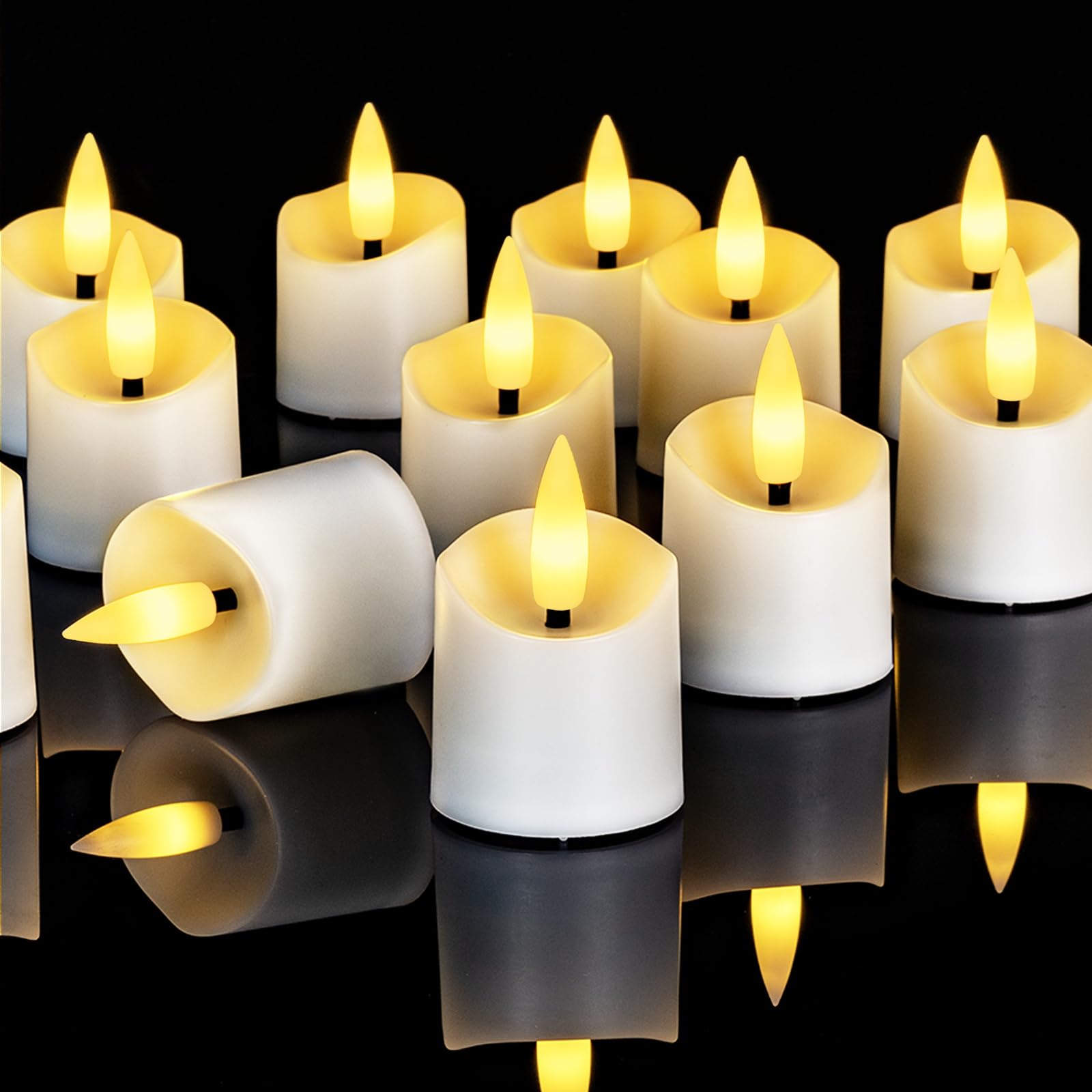 Homemory 12Pack Timer Flameless LED Votive Candles