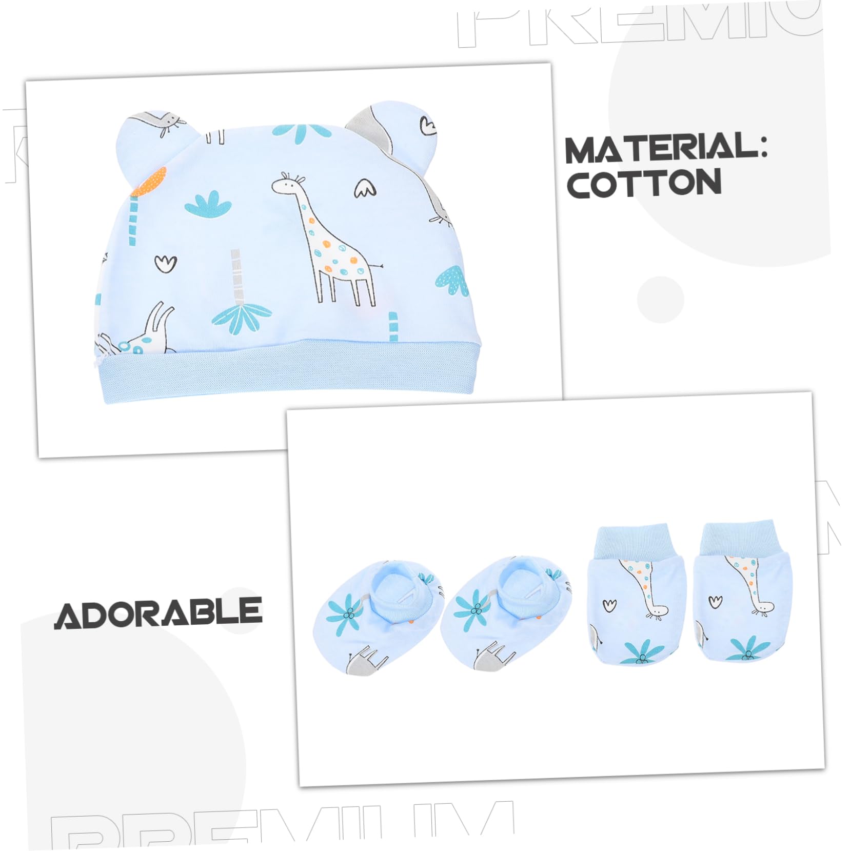 TOYANDONA Recién Nacido Tres Recién Nacido Sombrero Guantes Sombrero De Bebé Bebé Sombrero Sombreros Recién Nacido Calcetines Calcetines De Bebé Niño Calcetines Mitones Para Niño Recién