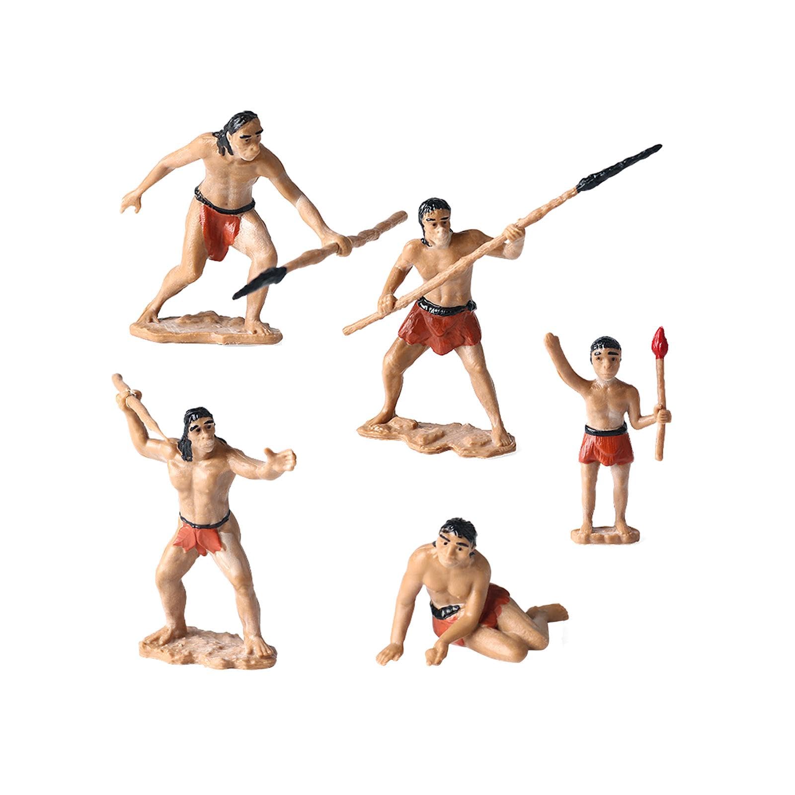 Amazon | Fenteer 5個 原始人フィギュア アクションフィギュア