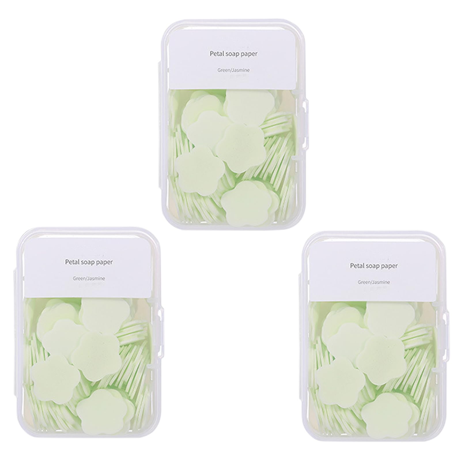 Iensen 300pcs Portable Hand Washing Soap Sheets, Scented Mini Soap Sheets, Disposable Soluble Soap for Outdoor Travel, Camping, Hiking (Green)