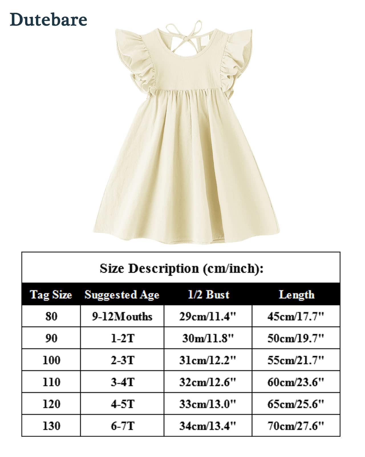Vestido de algodón y lino con volantes, sin mangas, vestido de verano para niñas pequeñas