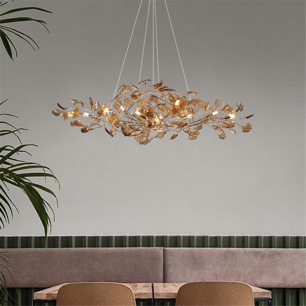CSXSXAUO Contemporary Ceramic Living Room Chandelier LED Fashion Art Restaurant Bedroom Study Villa Hotel Cafe Bar Counter Pendent Lamp (E B L120CM)