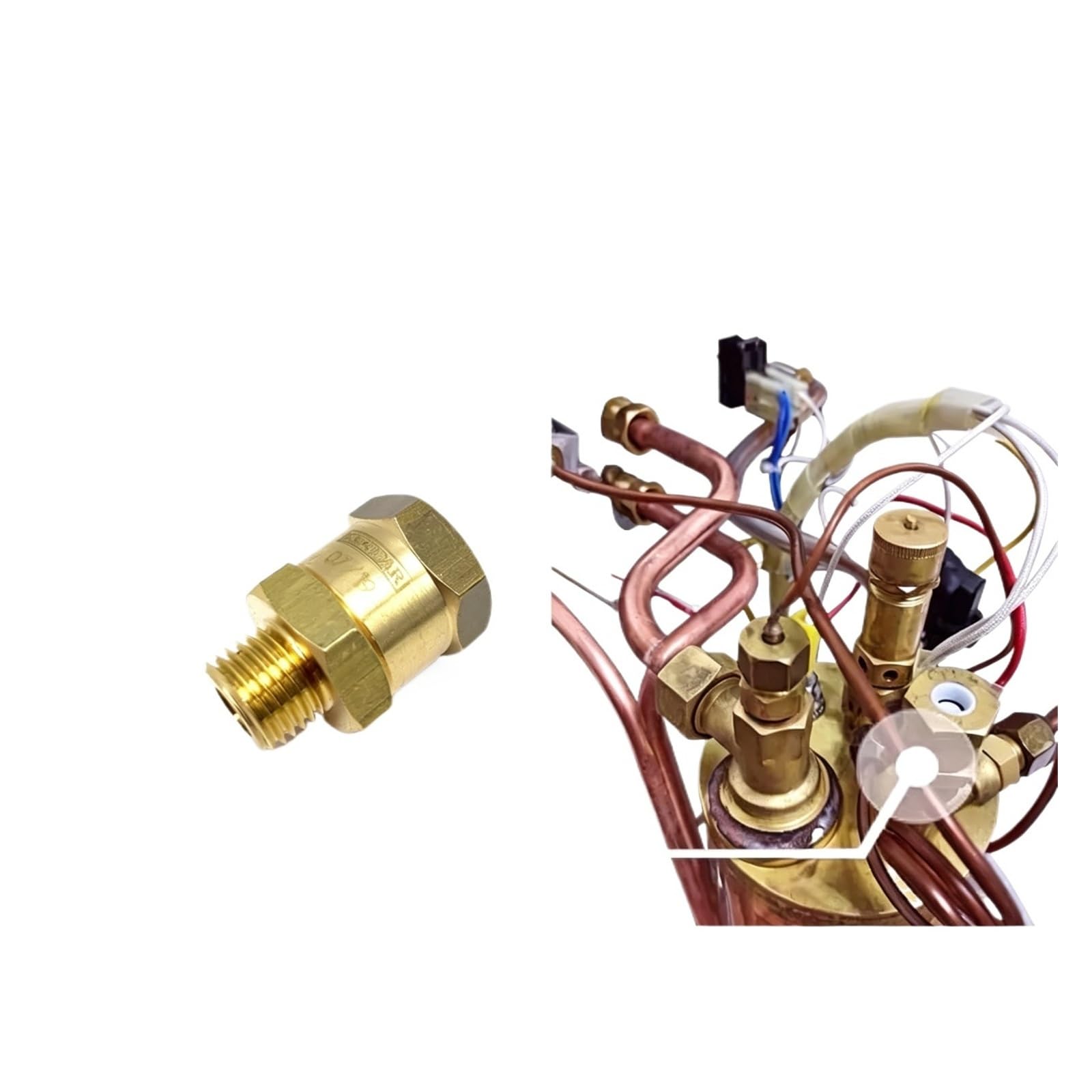 Valvola Della Caldaia for Macchina Da Caffè Espresso Valvola Del Vapore Valvola Del Vuoto Valvola Limitatrice Di Pressione, Compatibile Con Expobar, Accessori Di Ricambio Di Ricambio
