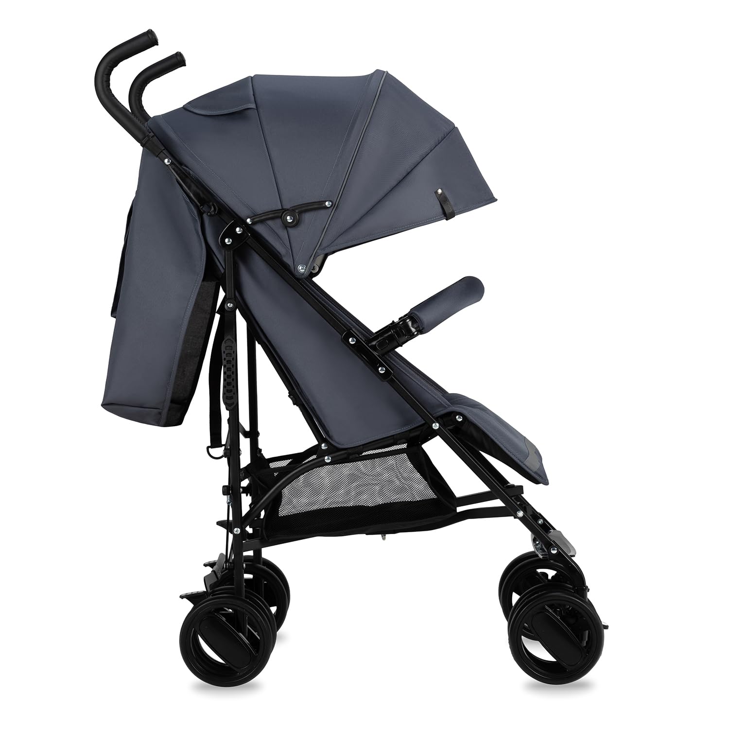 MoMi AKIRA Passeggino per bambini da 6 mesi (fino a 15 kg), cintura di sicurezza regolabile a 5 punti, borsa, cestino porta spesa, parapioggia e zanzariera.