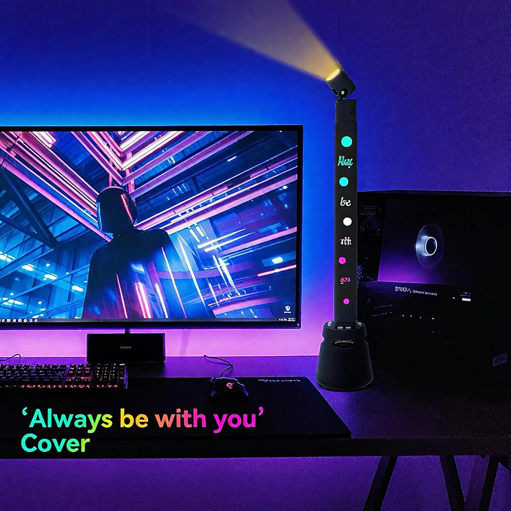Luce ritmica musicale – RGB Sound Control LED Light Stick, ricarica USB 32 bit pickup suono per il gioco d'atmosfera, barra di illuminazione musicale 48 cm