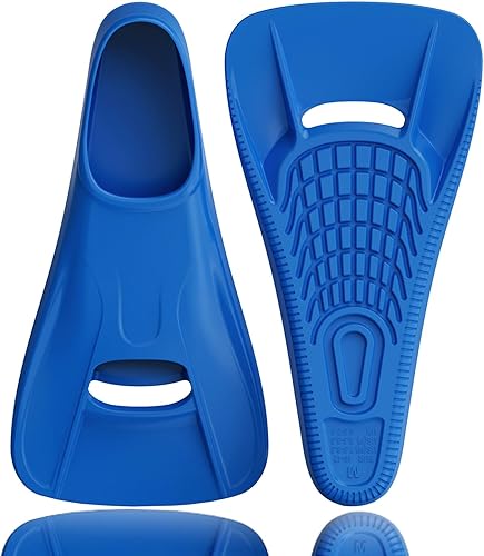 Aletas de natación para adultos, aletas de entrenamiento de natación para regazo de piscina, cómodas, de silicona, bolsillo completo, tamaño de