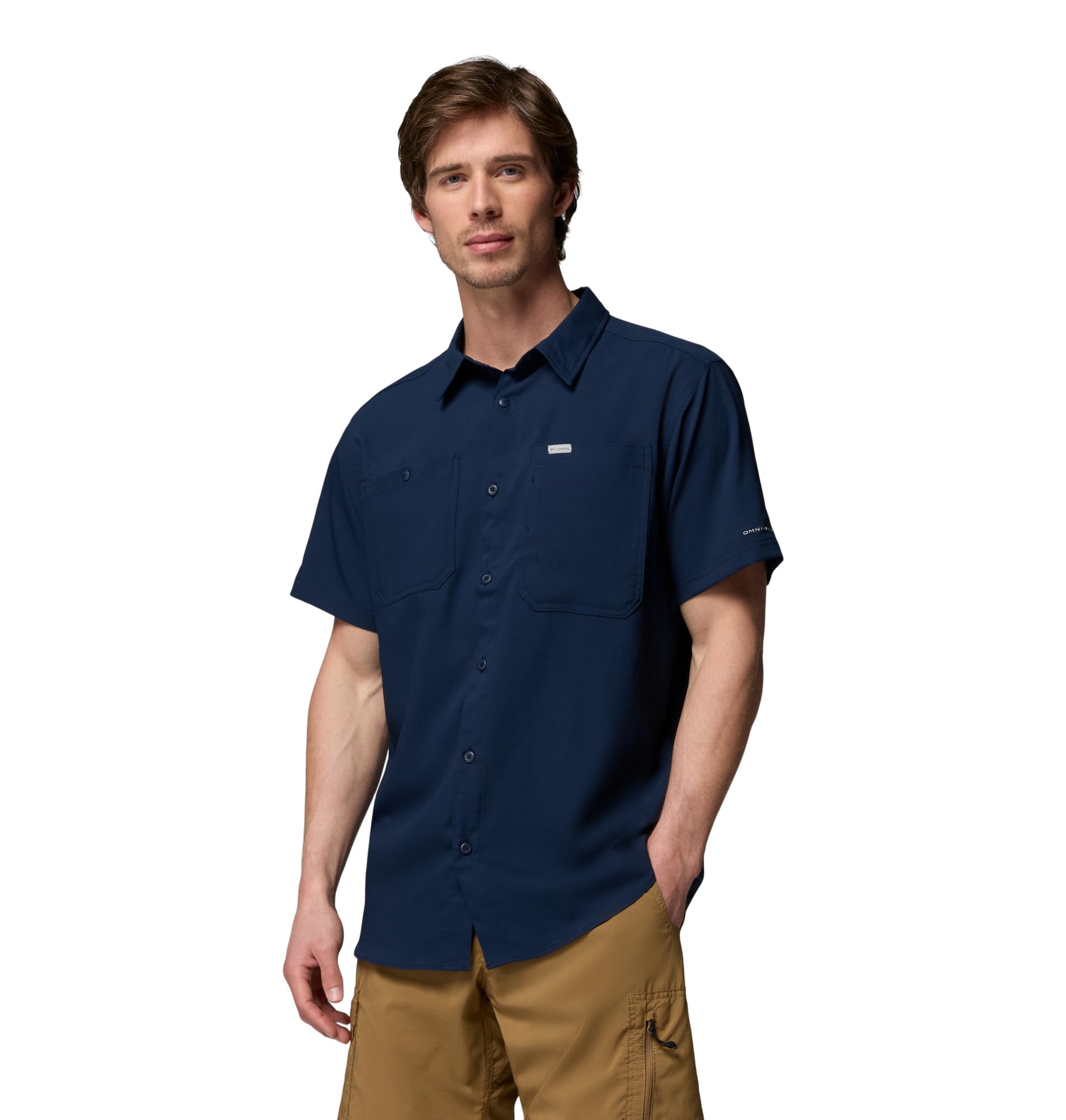 Columbia Men's Silver Ridge Utility 2 Short Sleeve, Short Sleeve Shirt, Collegiate Navy, XX-Large