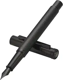 Hongdian Caneta Tinteiro Floresta Negra Ponta Fina, Black Fine Nib Fountain Pen Design Clássico com Conversor e Conjunto de Estojo para Canetas de Metal