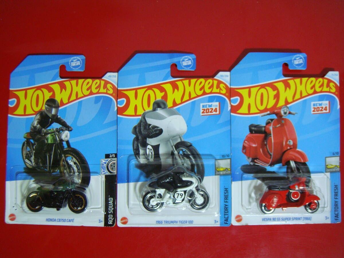 HW ベスパ90SS ＆ タイガー100 ＆ CB750カフェ 3台【レア