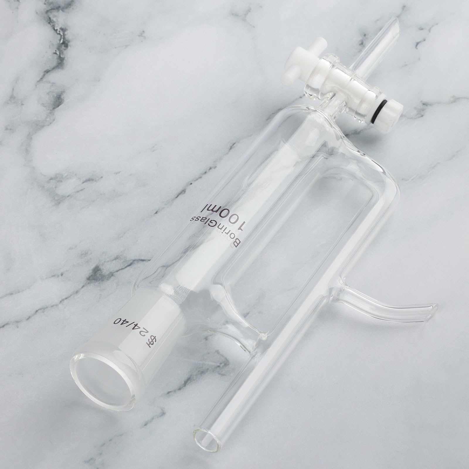 BorinGlass Separatore acqua olio con joint 24/40, imbuto in vetro borosilicato per una separazione precisa del liquido, 100 ml