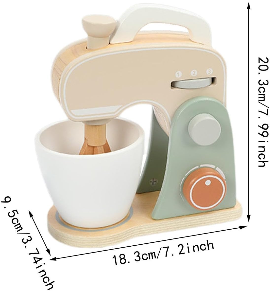 Simhoa Wooden Toy Mixer Set Small Appliances Toys for Children Girls Boys