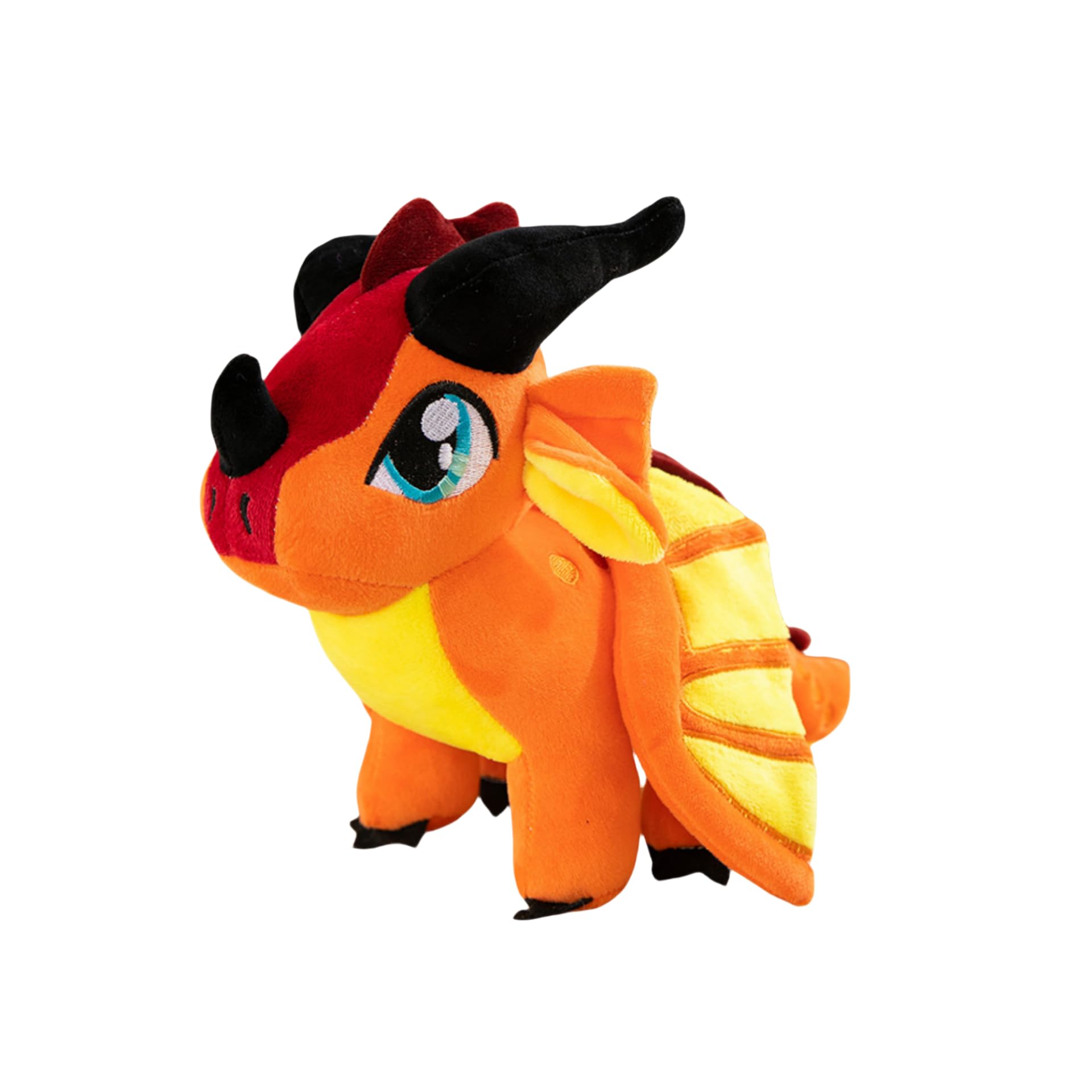 Wings of Fire Dragon Plush Toy - Rainwing Stuffed Animal, Pterosaur Flying Pillow Plushie - Gifts for Fans Kids, Boys, Girls (orange)