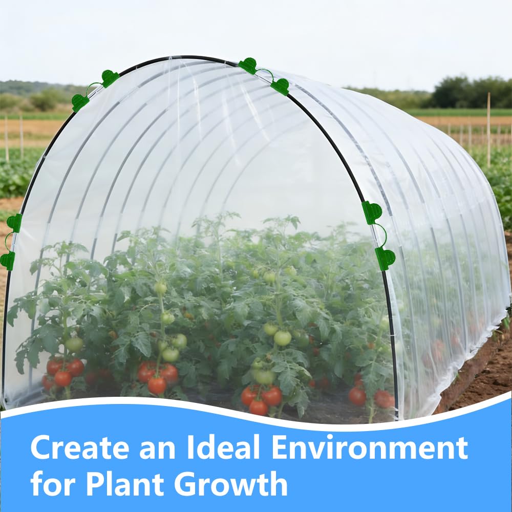 Arcos para Invernadero, 30 Piezas Neumáticos de Invernadero, Túnel para Plantas, Aros de Soporte de Jardin con Pinchos y Clips, para Cultivar Túneles, para Protección de Plantas