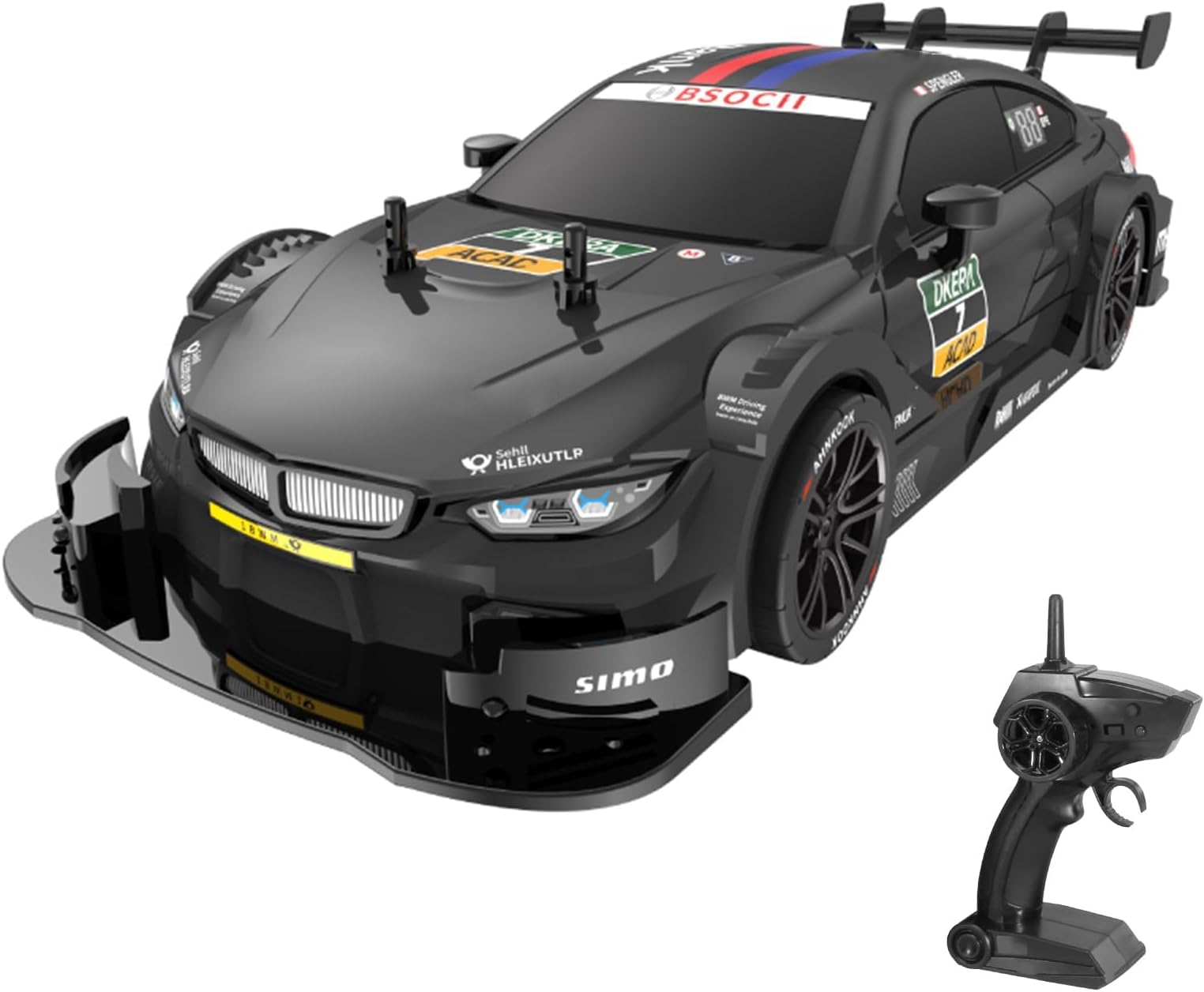 Goolsky RC Drift Car, 1/16 Scale 40KM/H High Speed Remote Control for Adults, 2.4GHz 4x4 Drift Racing Vehicle With Lights, Electric Toy Gift for Teens