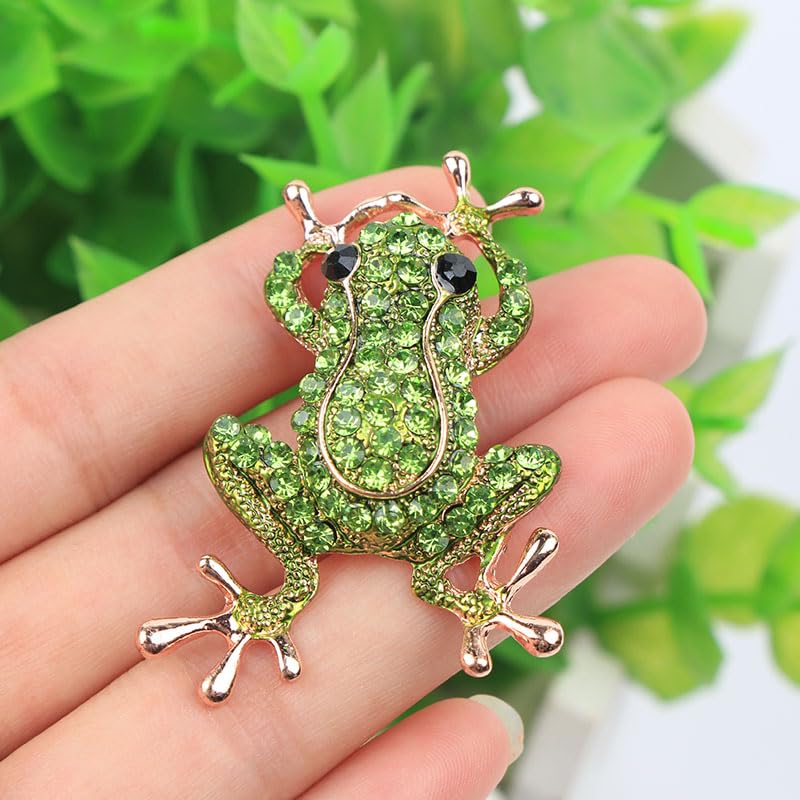 2Pcs Creative Cute Frog Brooch Pin Cartoon Three-dimensional Alloy Versatile Chest Decoration2