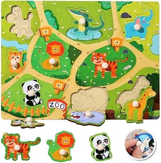 Comprar KUKUTrue® Juguetes Montessori 1 2 3, Juegos para Niños de 1 Años, Juguetes Bebe 1 Año, Puzzle 2 Años, Puzzle Madera, Motricidad Fina, Regalo Niño Niña 1-3