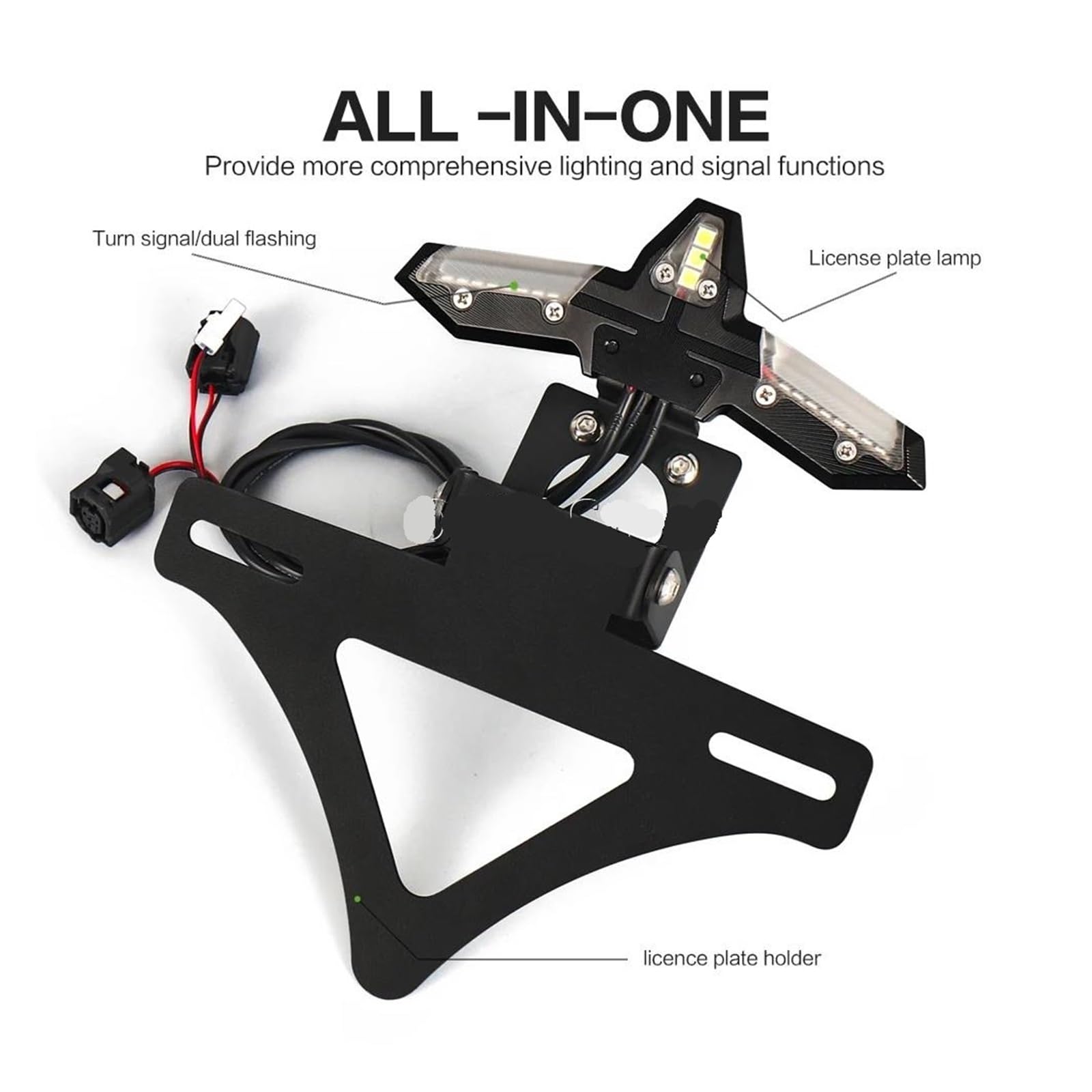 Kit Di Montaggio Per Portatarga Posteriore Nero Per YAM&AHA YZF R6 YZF-R6 YZFR6 2015-2025