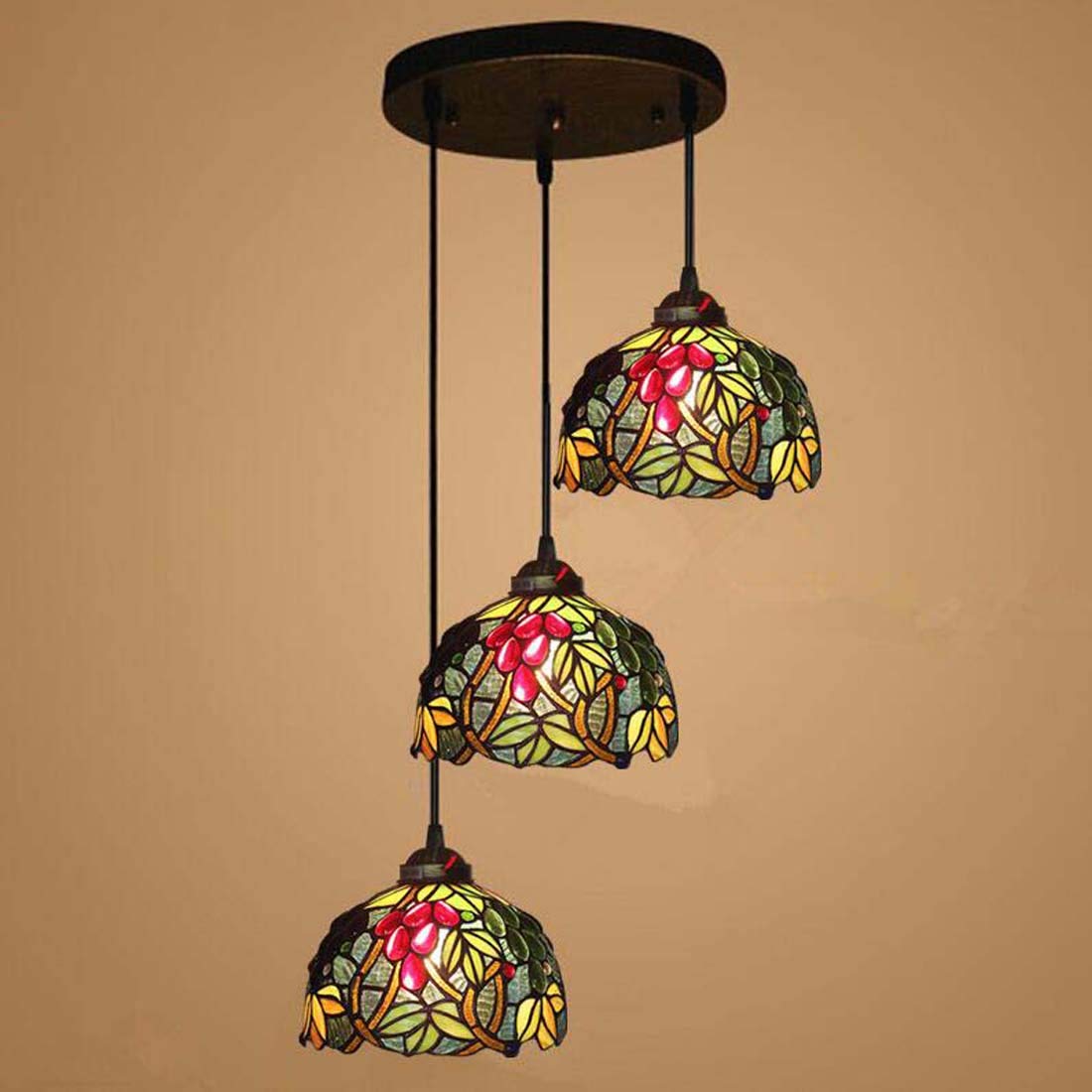 METTEOR Tiffany Style Chandeliers Pendant Hanging Light With 8 Inch Shade For Dining Room And Living Room (B4)