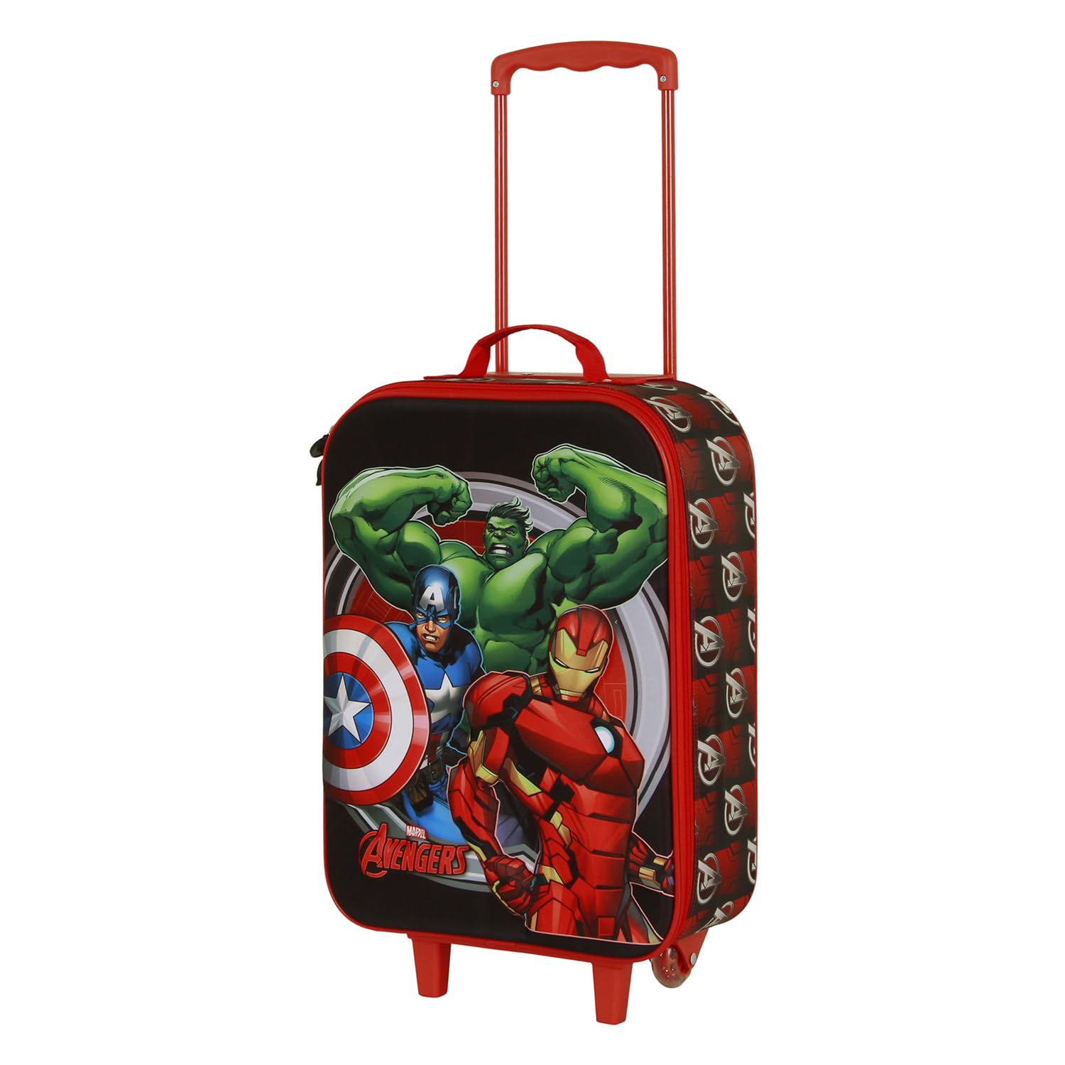 Marvel Avengers Almighty-Valigia Trolley Soft 3D, Rosso, 17 X 33 X 52 Cm, Capacità 26 L-image