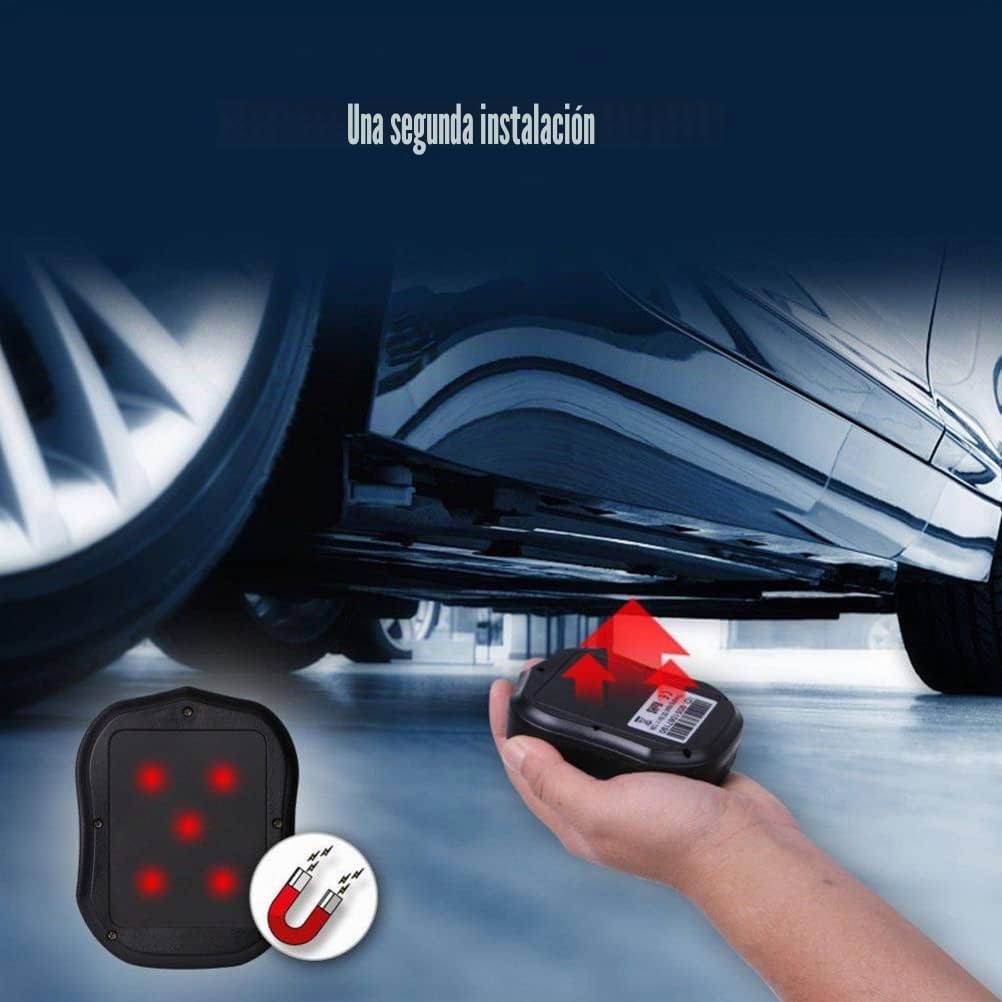 TKMARS 4G Localizador GPS para Coche, Alarma Moto, Mini Rastreador GPS Alarmas Múltiples Antirrobo Puede ser Utilizado en Coche,Anciano,Niños,Mascota,Impermeable,con Imán,Electric - Fence