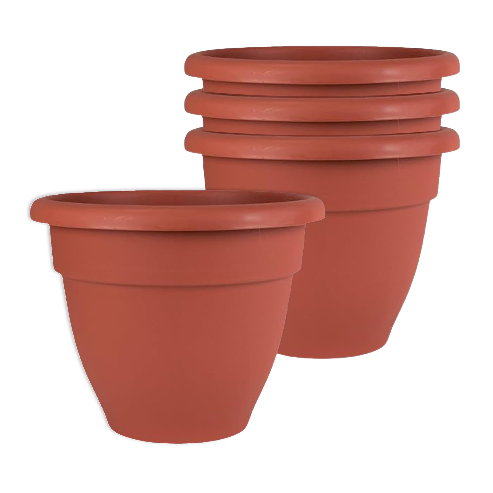 The HC Companies planters, Clay, 6" (Pack of 4)