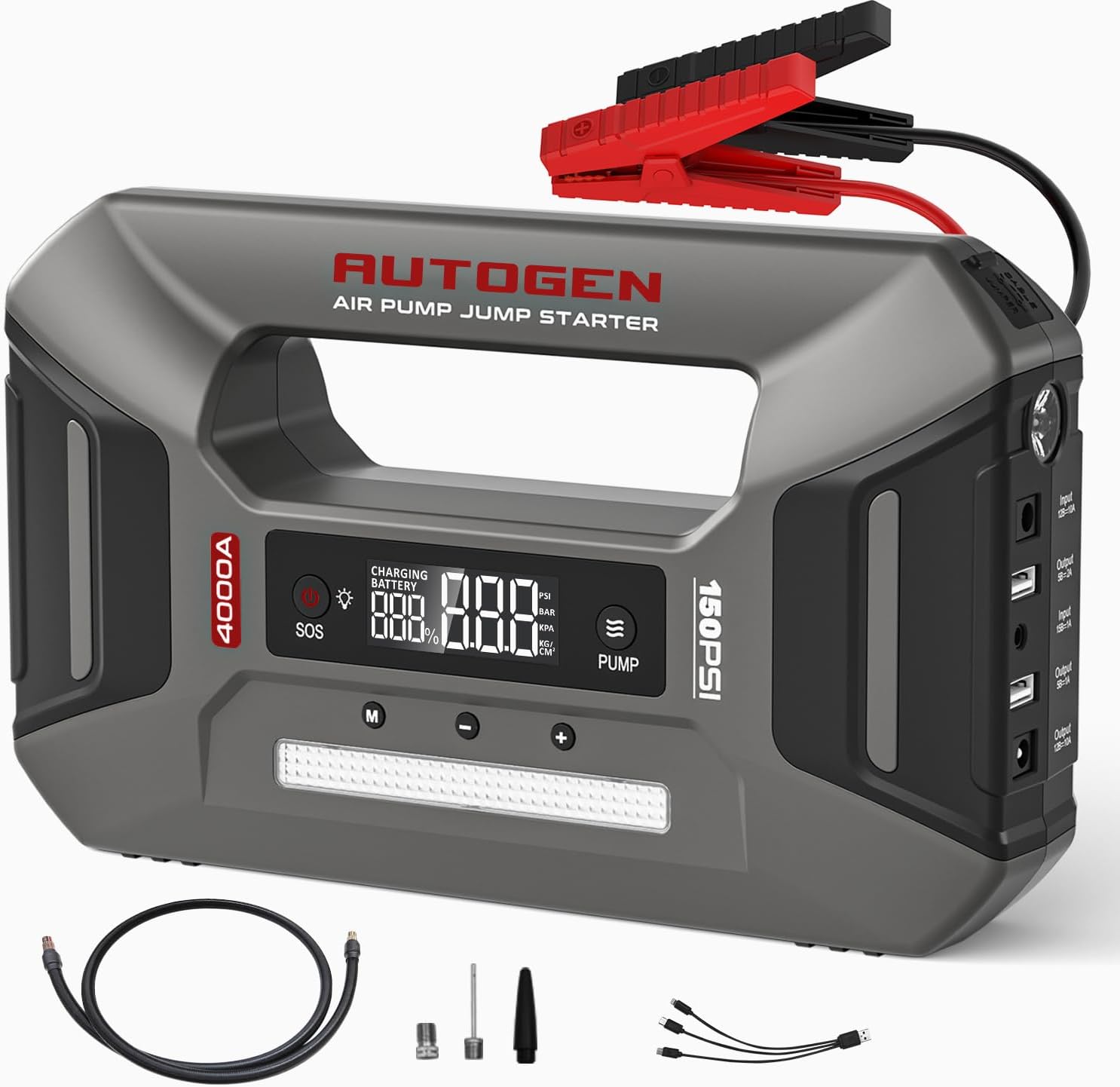 Carpoint 0177707 Starthilfe 12V mit Luftcompressor