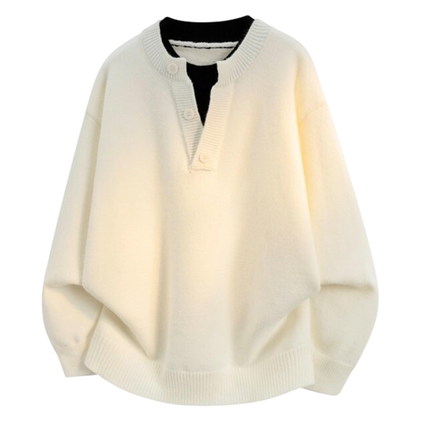 Maglione da Uomo a Due Pezzi in Maglia, Capospalla Casual in Maglia