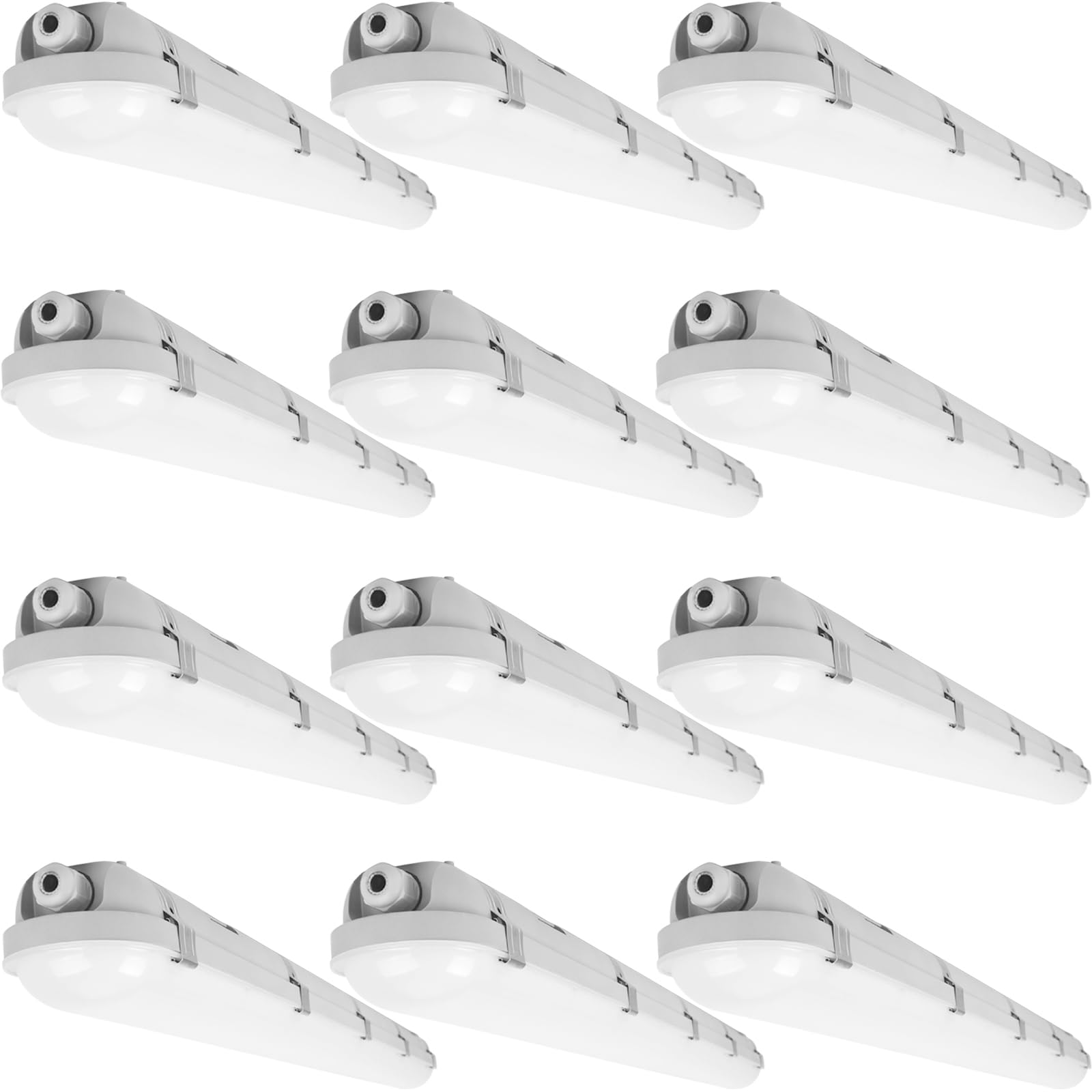 4FT LED Vapor Tight Lights 40W 50W 60W Selectable 3CCT 3000K 4000K 5000K Tunable 7800LM Vapor Proof Light