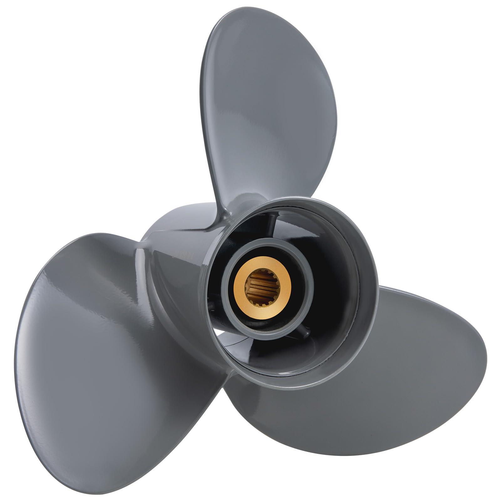 Upgrade Aluminium 13 3/4 x 13 Außenbord-Boot-Propeller passend für Honda-Motoren BF60/75/90/100/115/130 PS, 15 Verzahnung, OEM 58130-ZW1-013AH 13,75 x 13 Prop RH