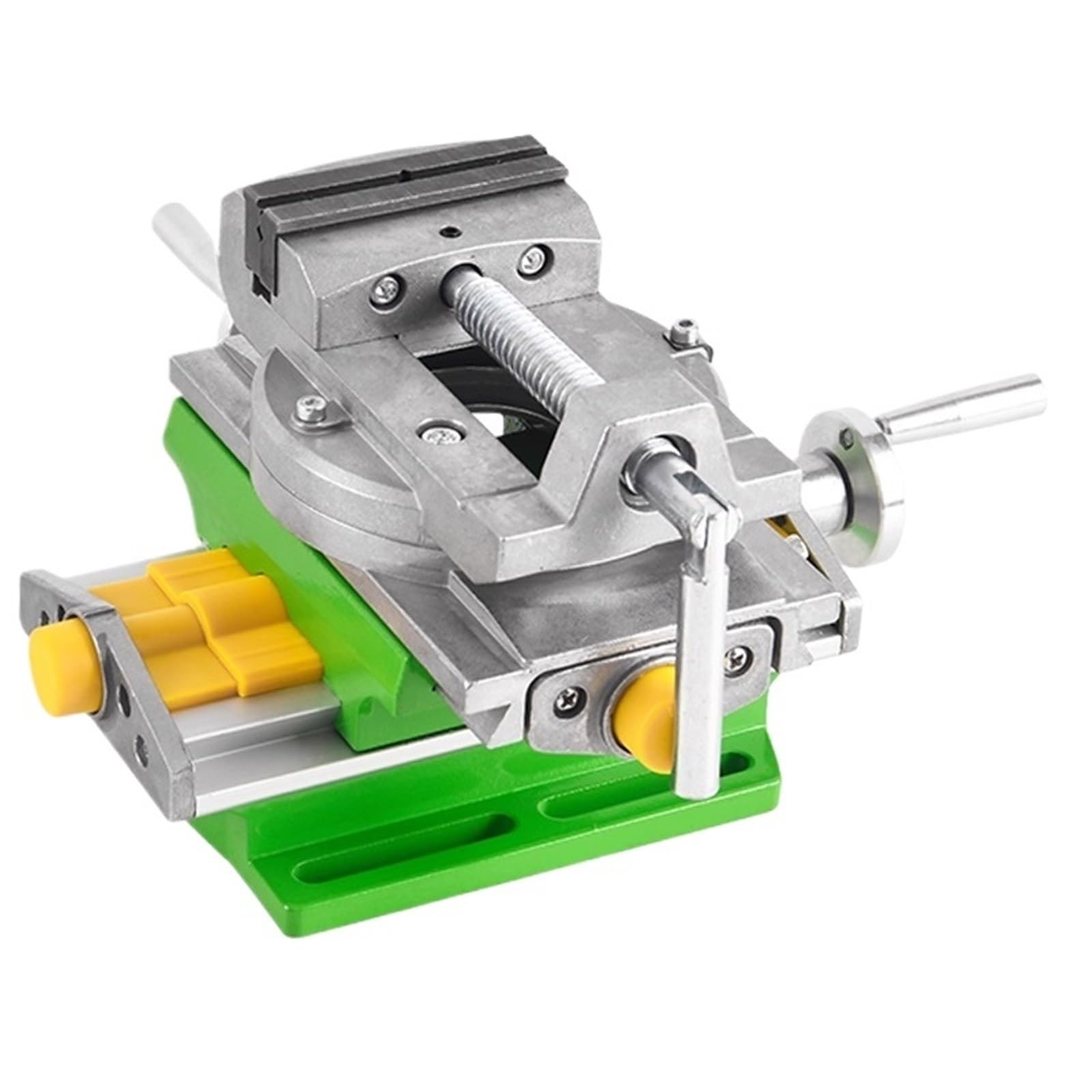 Milling Drilling Vise Cross Slide 2 in 1 Aluminium Alloy Worktable Compound Table for Drill Press(Not rotatable)