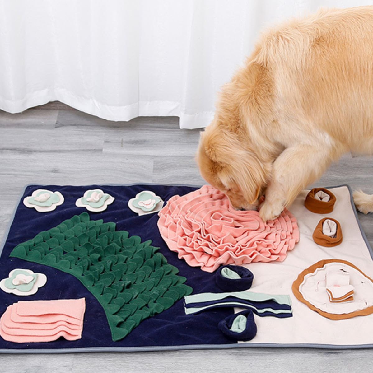 Hundeschnüffelmatte Große Futtersuchmatte aus Polar Fleece für Hunde | Futterversteckmatte, Training und Beschäftigung, Wear Resistant, Komfortabel