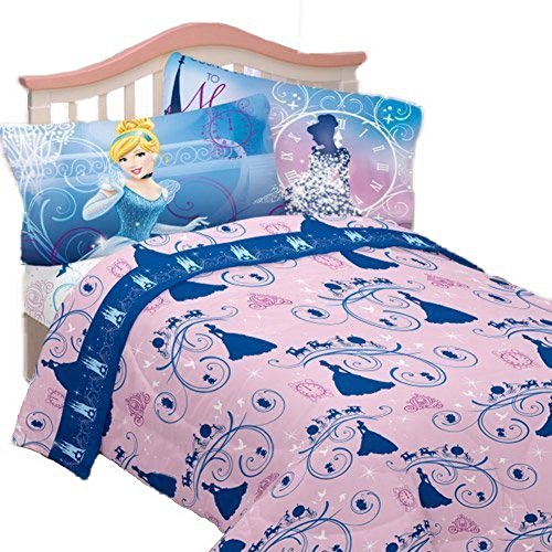 Disney 3pc Cinderella Twin Bed Sheet Set Secret Princess Bedding Accessories