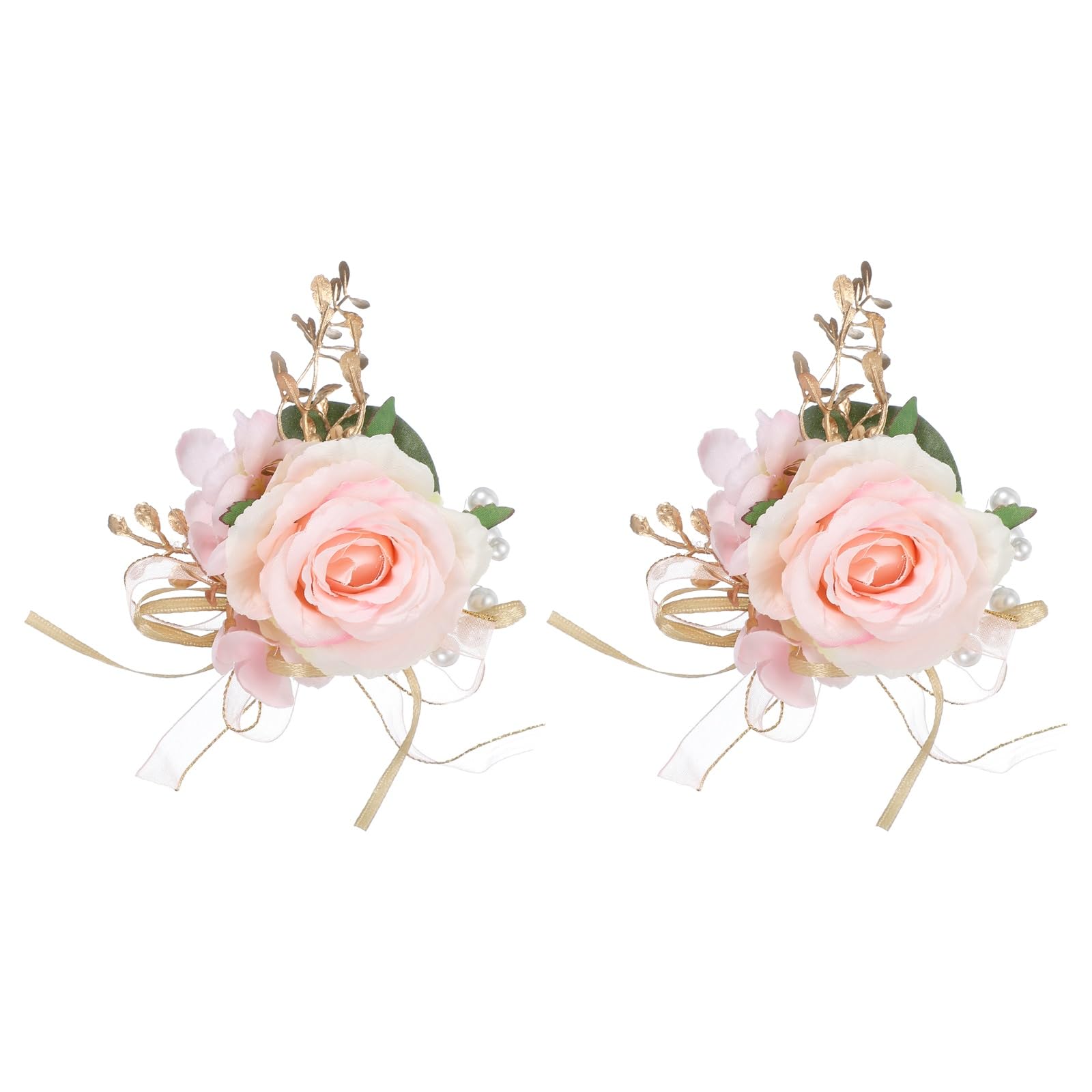 Boutonnière rose pour homme fleurs artificielles mariage cérémonie fête