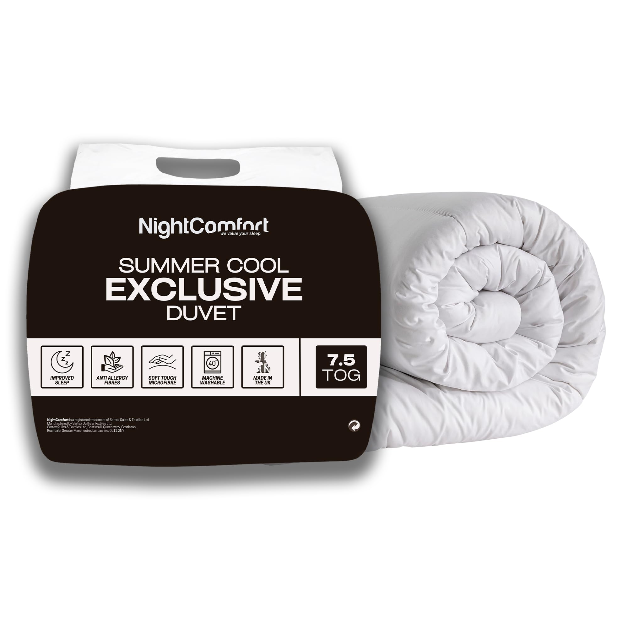 Night Comfort Exclusive Collection Duvet Super Soft Touch Cove - Luxury Microfiber with Soft Touch Hollowfiber (7.5 Tog, Double)