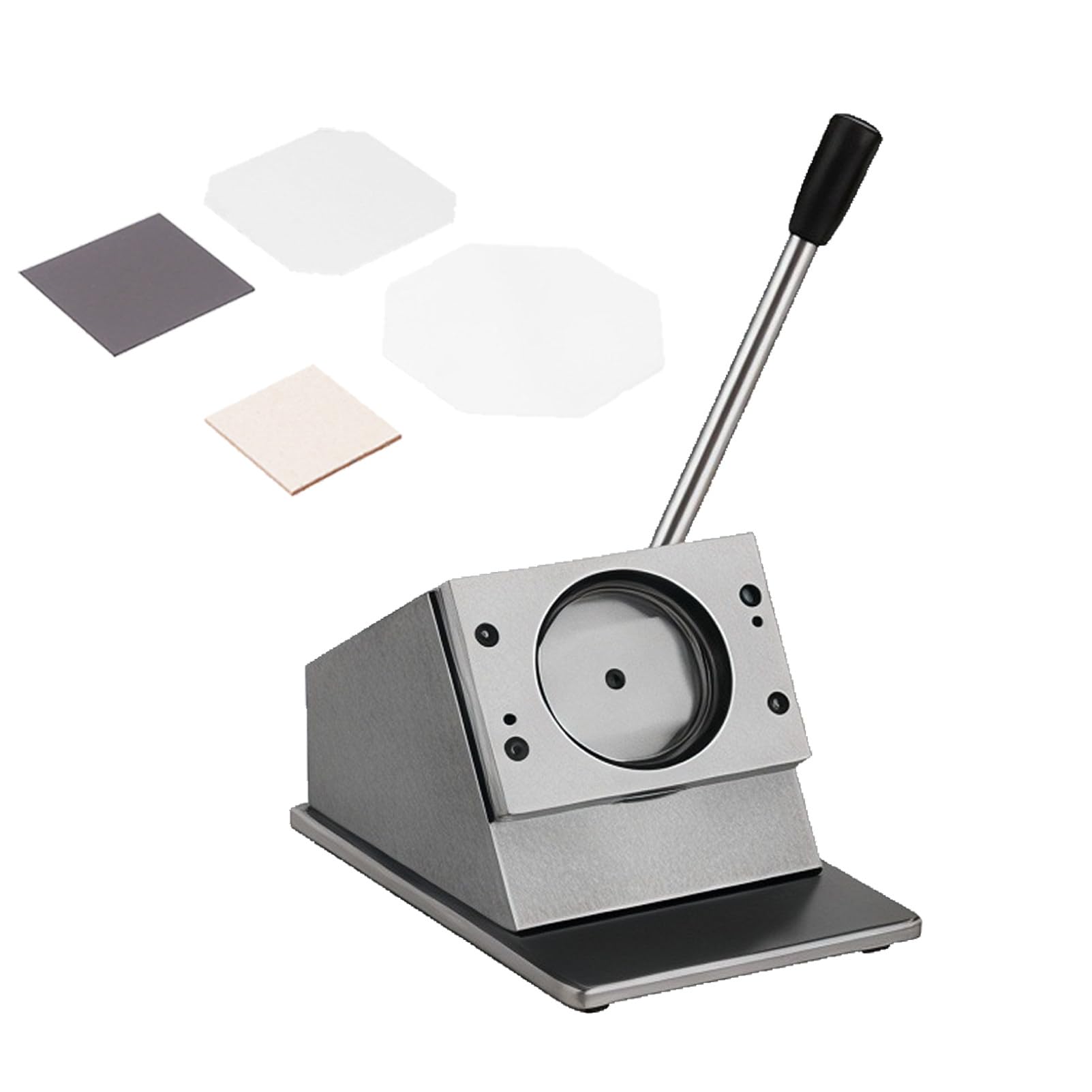 Kit Fai da Te per Magneti Fotografici, Macchina per La Creazione di Magneti,con Taglierina, per Aiutare con I Bambini, Progetti Scolastici APOSS Cutter(Cardboard*1000sets)-50 * 50mm