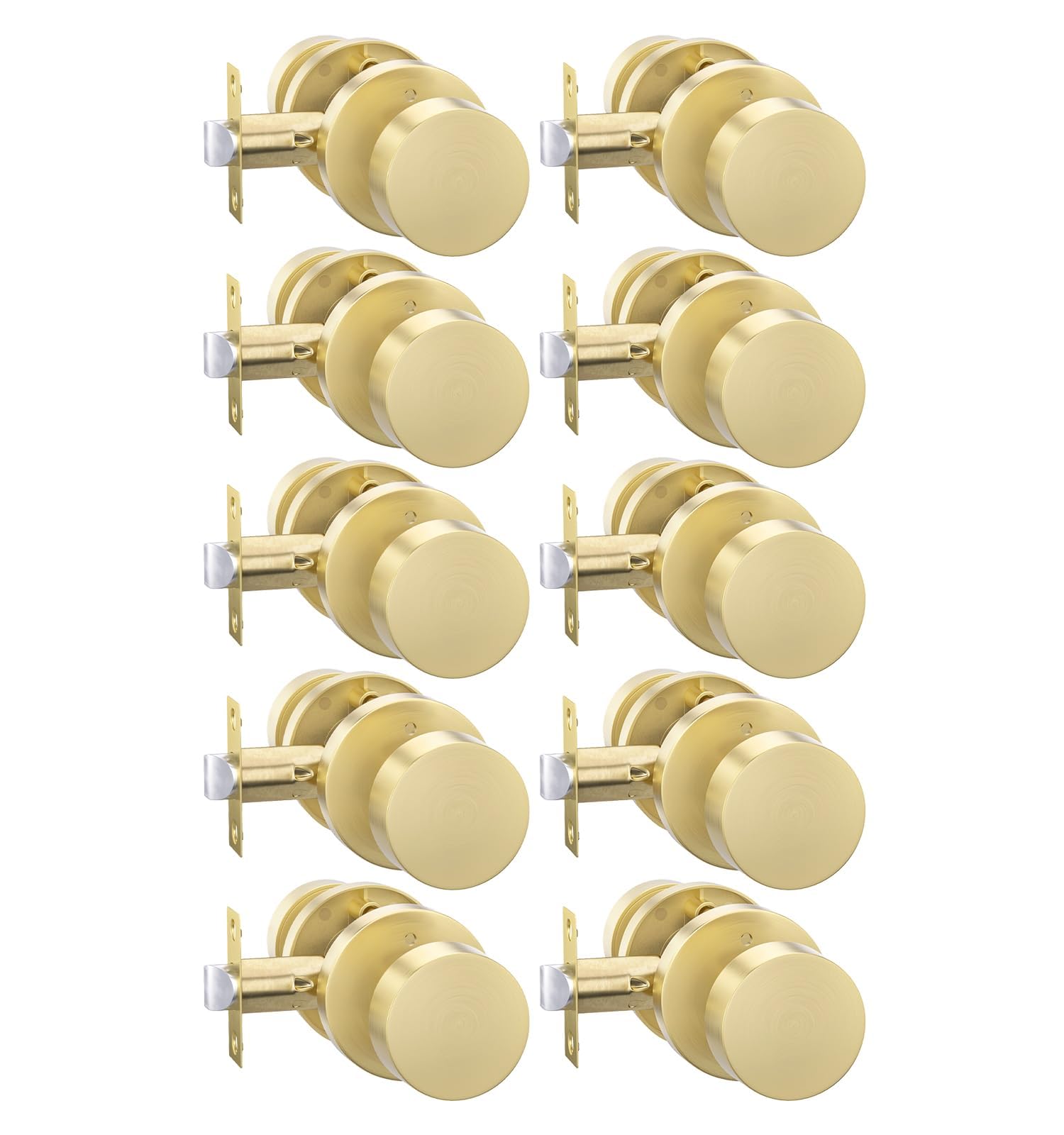 Goldenwarm Matte Black Door Knobs - 6 Pack -32