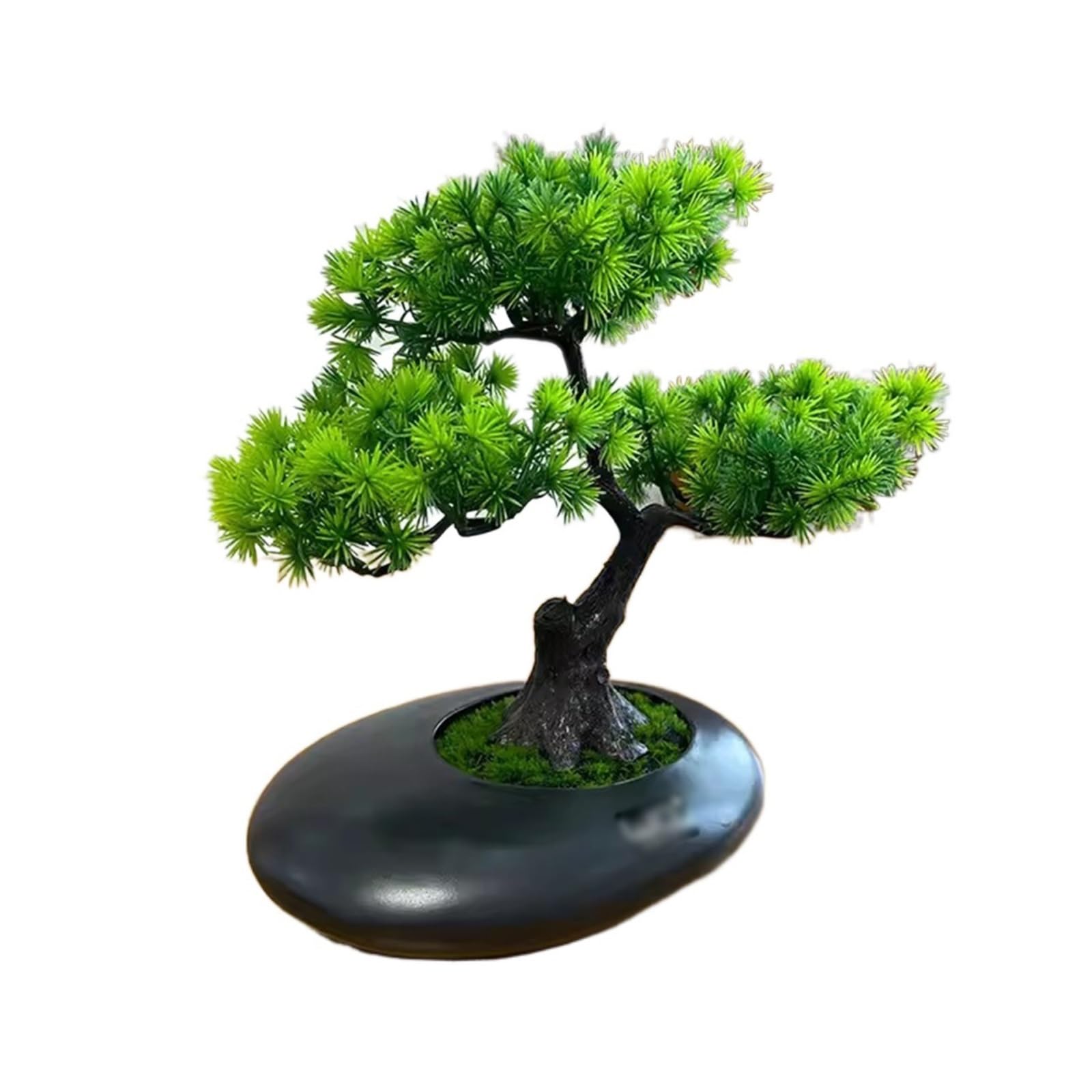 HCZKIUJY Artificial Bonsai Tree Simulated Pine Welcoming Pine Arhat Pine False Pine Living Room Study Decoration Modelling Beauty Fortune Tree Landscape Decoration Fake Plant Decoration (E)