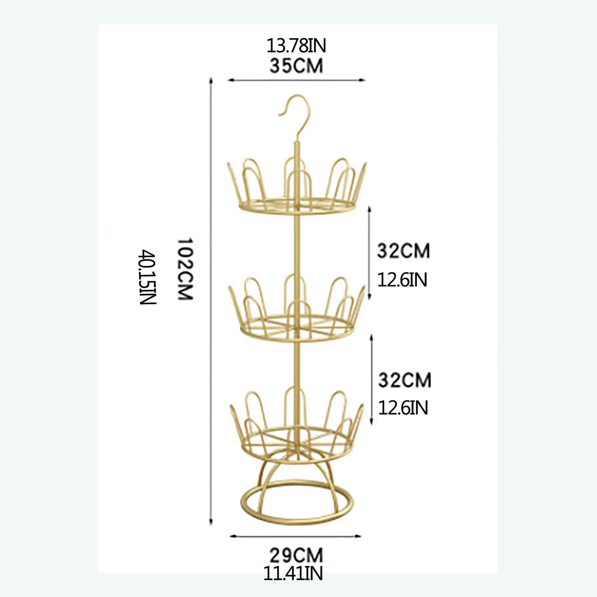 Stojak na buty Przechowywanie butów Organizer do butów Stojak do suszenia butów Zewnętrzny balkon Sandały Stojak na kapcie Podłogowe urządzenie do suszenia butów ( Color : Gold , Size : 13.78*13.78*40