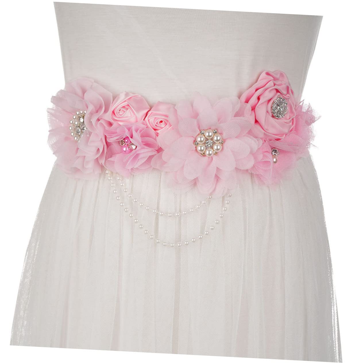 SHERCHPRY 3 Piezas Cinturón Boda Flor Faja Baby Shower Vientre Banda Bebé Ducha Traje Para Las Mujeres Fajas Para Accesorios Para Las Mujeres Novia Faja Ropa Formal Diamantes De Imitación