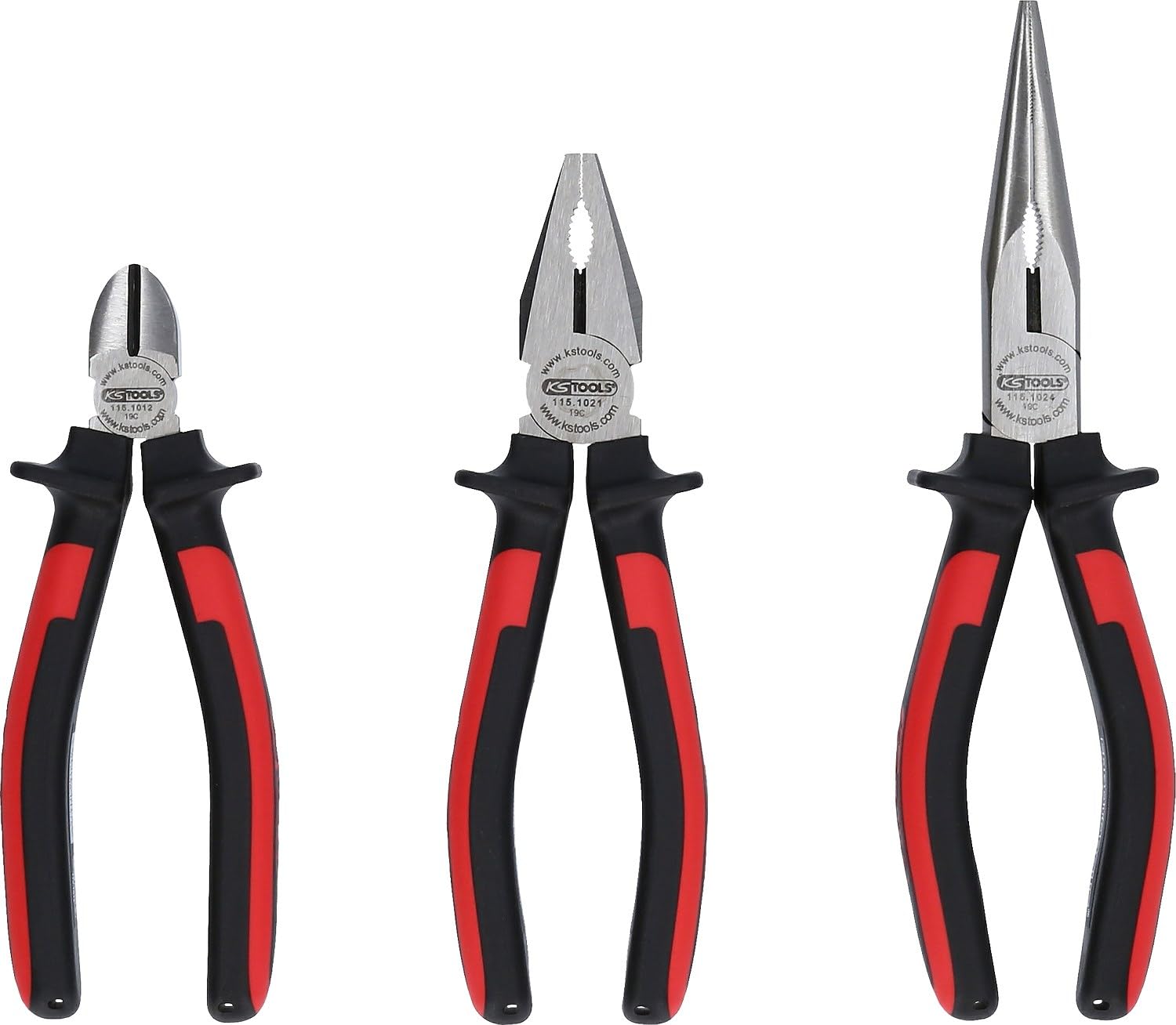KS Tools 115.1010 160-200mm Ergo Plier Set (3 Pieces)