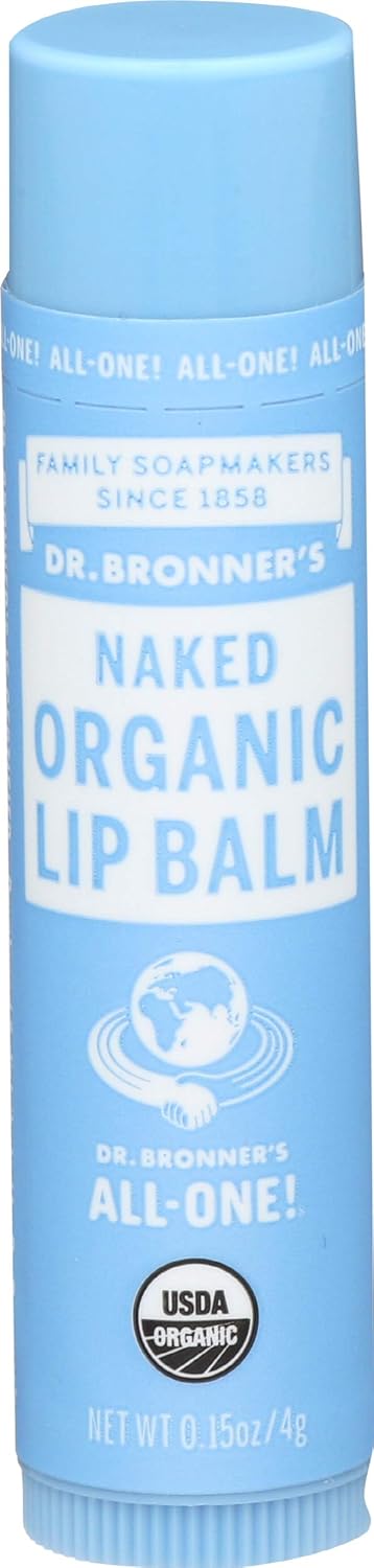 Dr Bronner's, Lip Balm Naked Organic, 0.15 Ounce Dr Bronner's, Lip Balm Naked Organic, 0.15 Ounce
