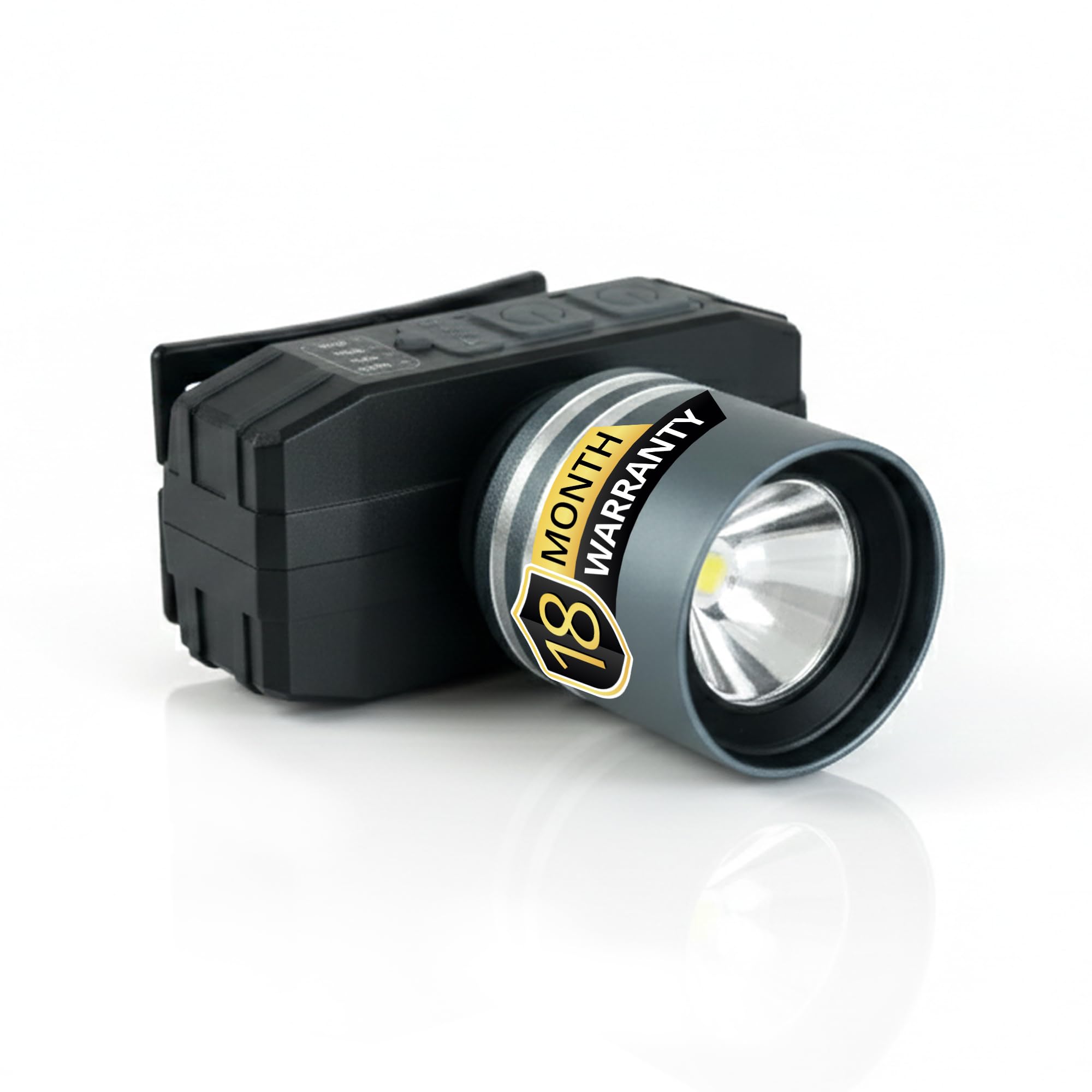 IBELL HL8185S Headlamp Torch with Headband, Rechargeable, Zoomable LED with 3 Light Modes, Type C Charging, Battery Power Indication, for Cycling, Trekking, Camping (Black)